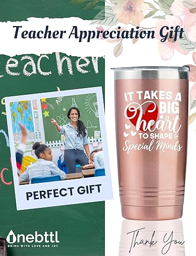 Miniatura 2 de Onebttl Regalos de agradecimiento a los profesores para Navidad, Día de Apreciación del Maestro, vaso de acero inoxidable de 20 onzas con tapa y