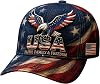 Gorra Genérica Fe, Familia y Libertad, Gorra de Béisbol Vintage con Diseño de Águila y Bandera Americana, para Hombres, Papás, Veteranos Roja 1