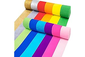 12 Rolls of Rainbow Fiesta Streamers- Vibrant Streamers to Liven Up All Occasions