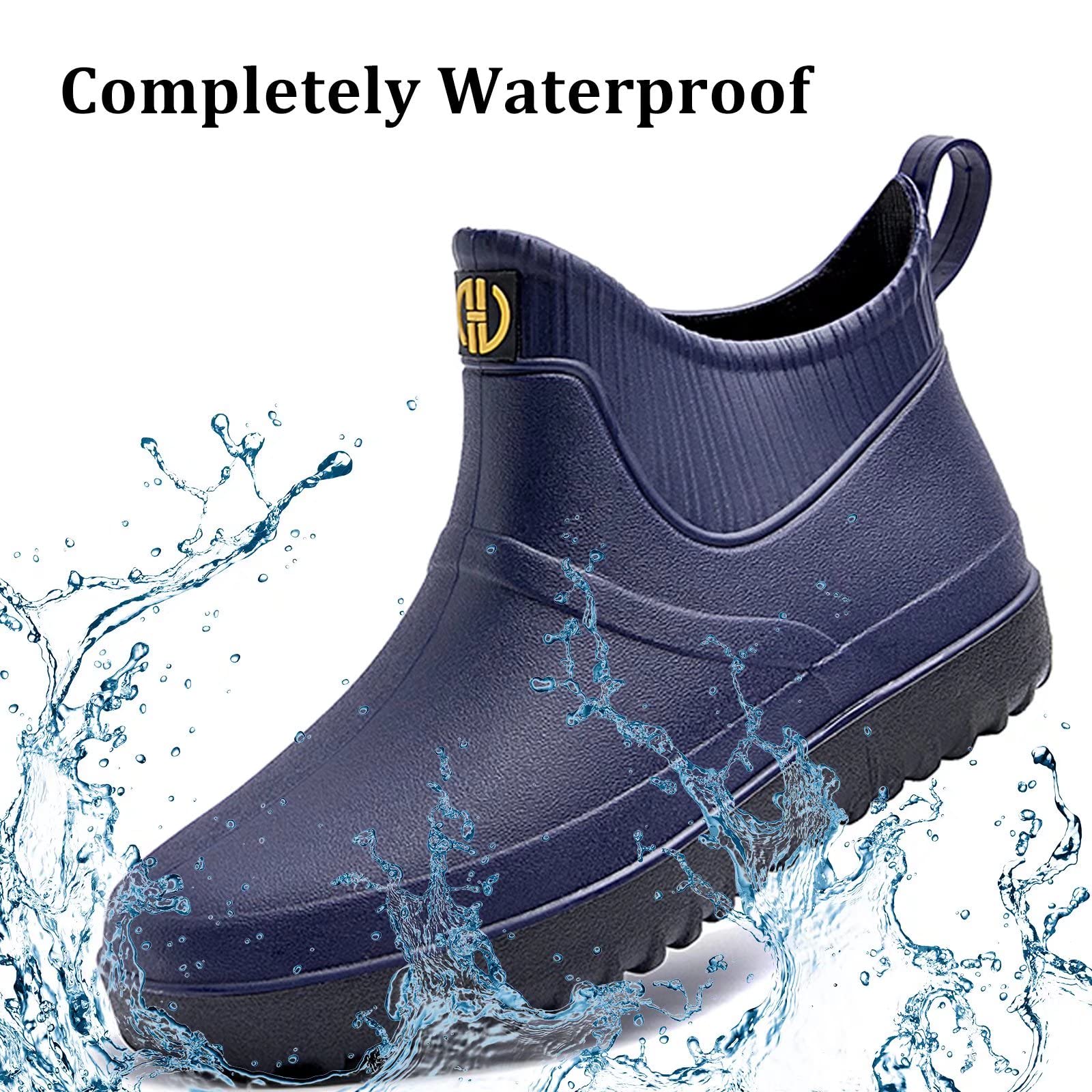 Męskie Krótkie Buty gumowe Buty Wodoodporne Buty
