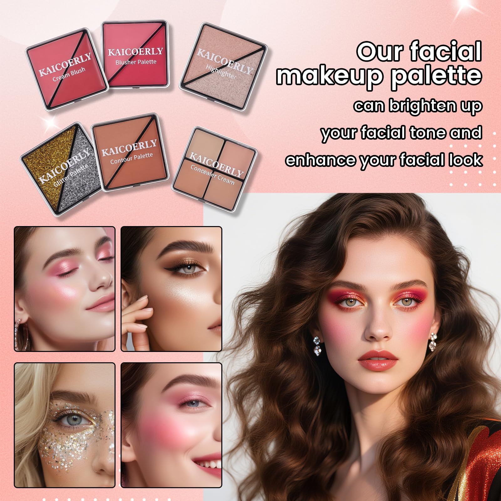 Makeup Kit for Women Girls, Fashionable Make Up Present Set for Beginners Professionals Traveler with Case, Makeup Essential with Eyeshadow Palette, Lip Gloss, Mascara,Foundation Face Primer(Pink)