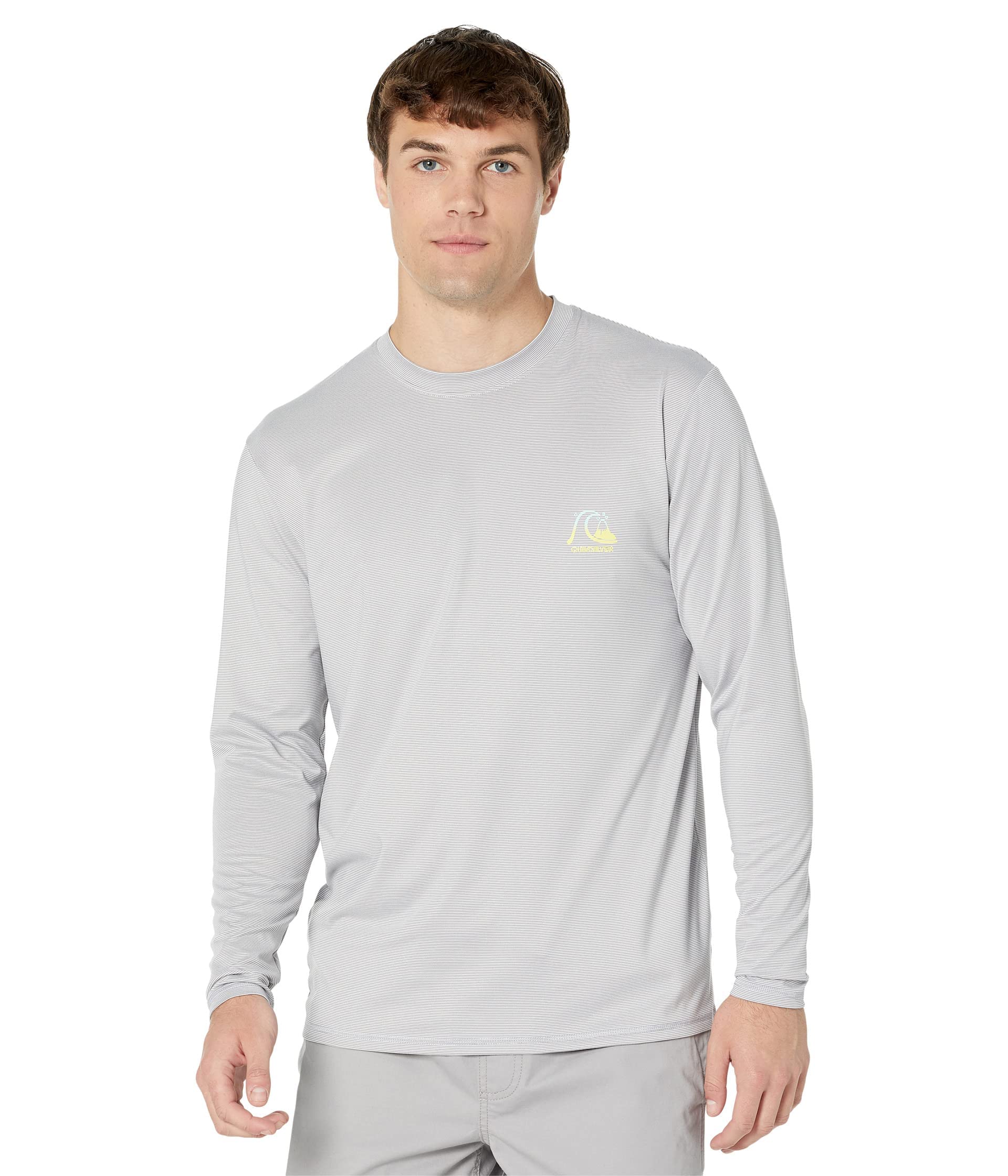 Quiksilver Heritage Heather LS Long Sleeve Rashguard Surf Tee Maglietta Rash Guard Uomo