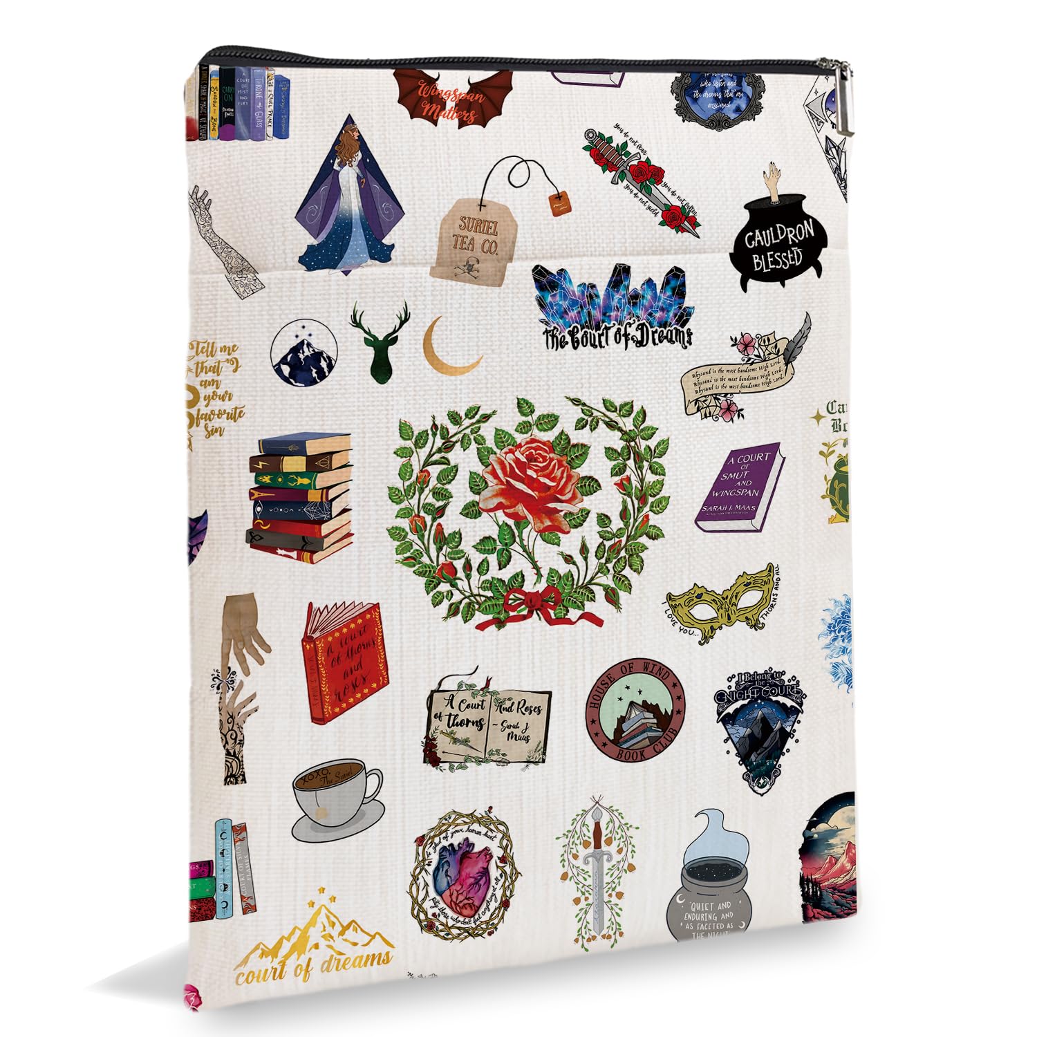 Book Sleeve Inspired Book Gift, Book Sleeve Gift for Book Lover, A Court of Thorns and Rose Book Cover Meet Me in Velaris