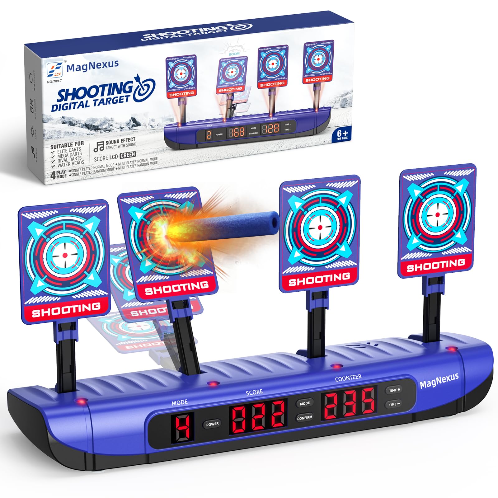 Cible Électronique Nerf MagNexus - 4 Modes De Jeu Avec Score Automatique - Cadeau Enfant 6-10 Ans