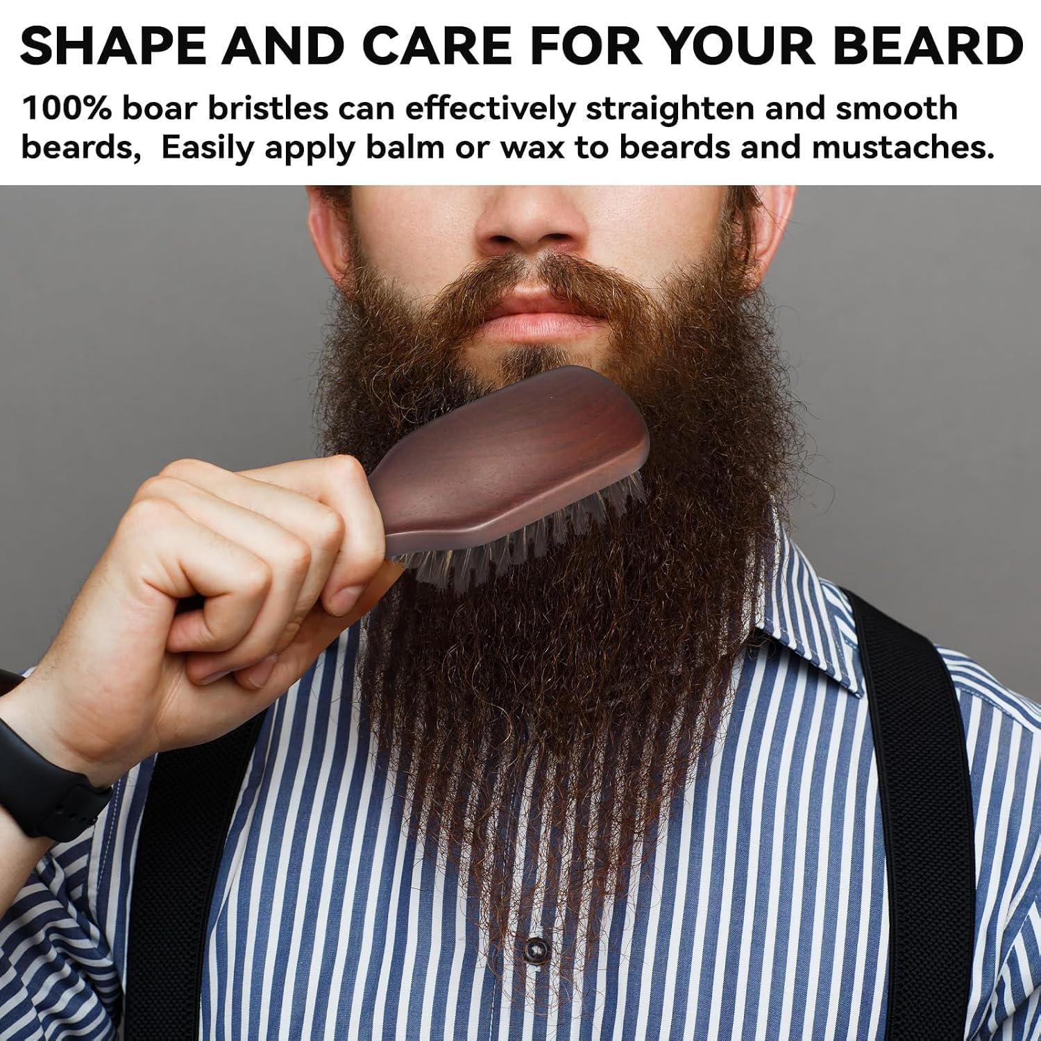 Spazzola per capelli e barba per tipi di capelli da uomo, perfetta per capelli spessi o sottili, spazzola per capelli da uomo e spazzola da barba