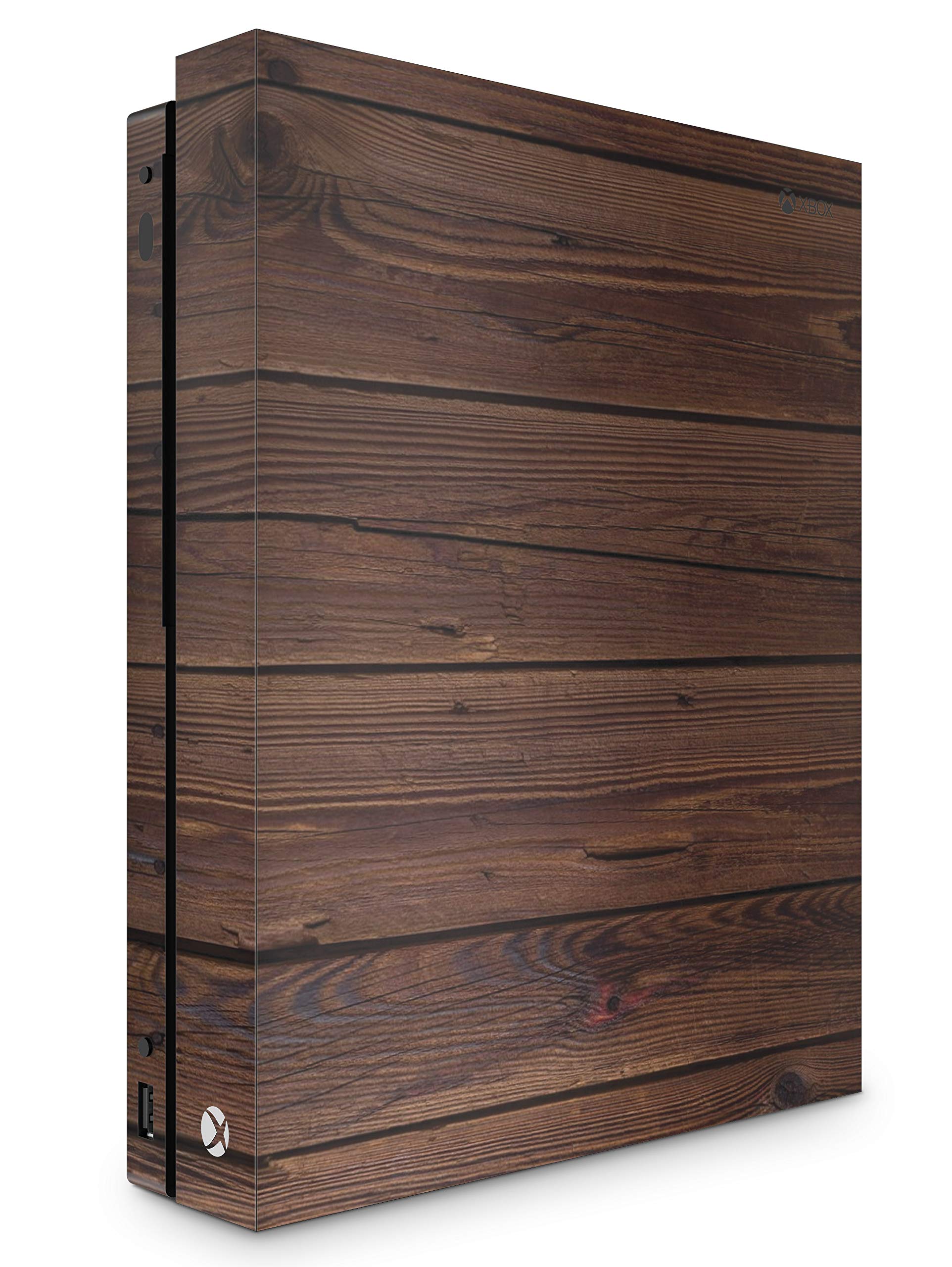 giZmoZ n gadgetZ GNG Adesivi in Vinile per Xbox One X con Il Logo di Wood per Console E per 2X Controllers
