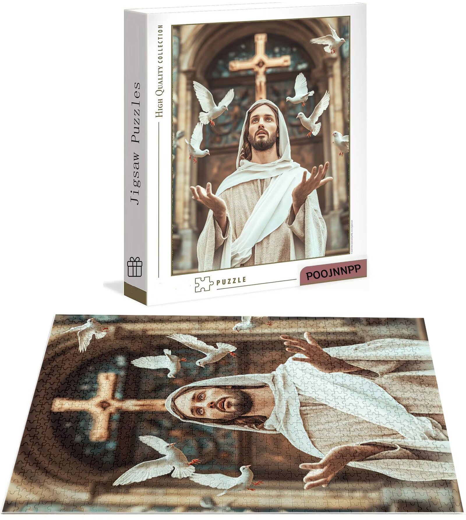 Puzzle 6000 Pezzi per Adulti, Puzzle Angelo in Legno per Adulti, Puzzles Uomo Impegnativi, Giochi Educativo per Famiglie, Rompecapo con Scatola per Decorazioni Casa, Donna Regalo di Natale B-7911