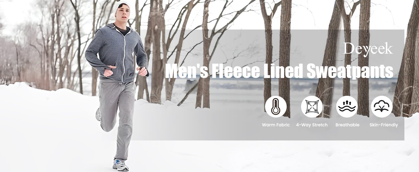 PINSPARK Jogginghose Herren – Warme Fleece-Trainingshose Aus Baumwollmix, Mit Kordelzug, Tiefen Taschen, Für Fitness, Alltag & Lounge