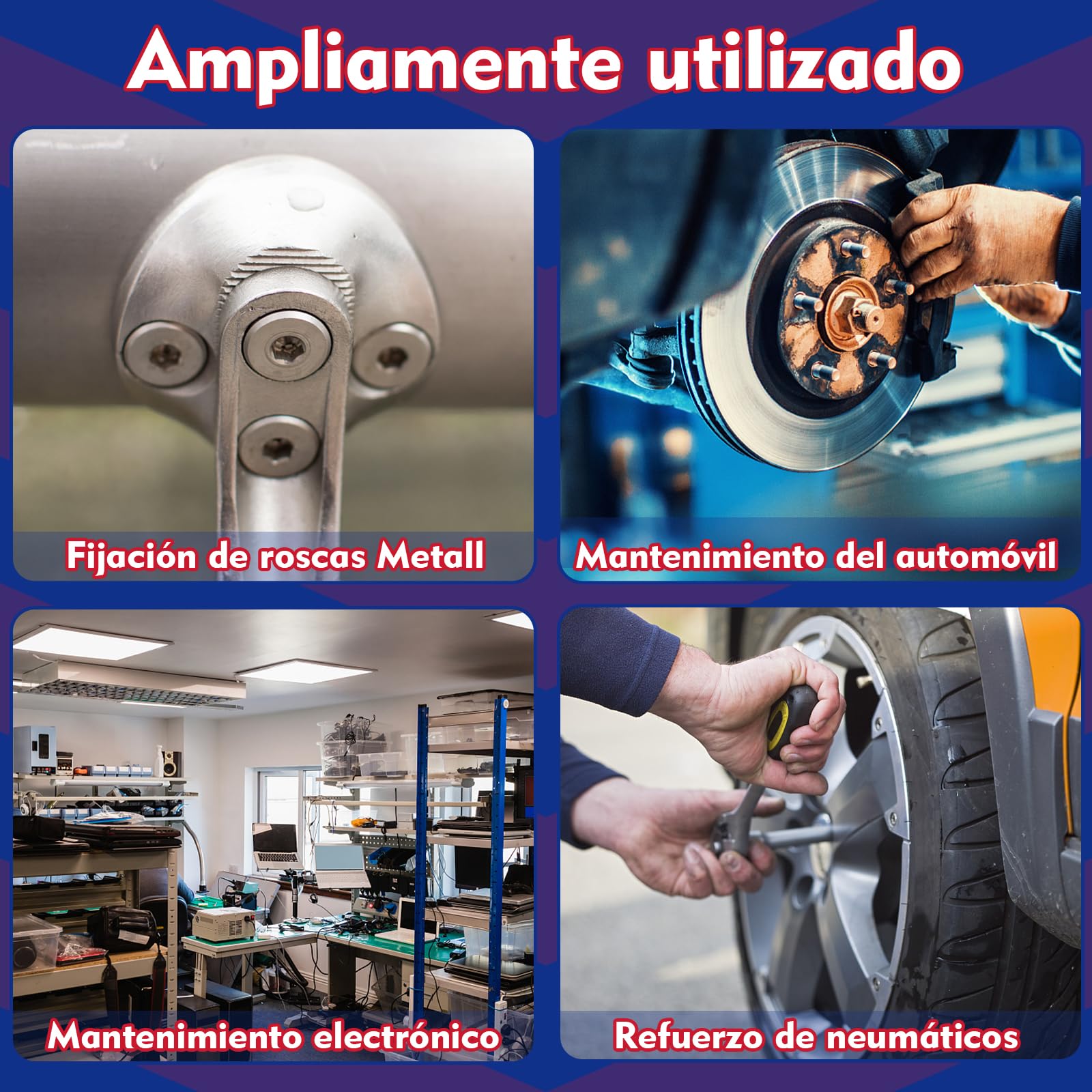 Cerradura de perno de resistencia media de 50 ml, capaz de bloquear y sellar tuercas, tornillos, sujetadores y metales, fijación de tornillos para evitar pérdidas y fugas Fijación de tornillos