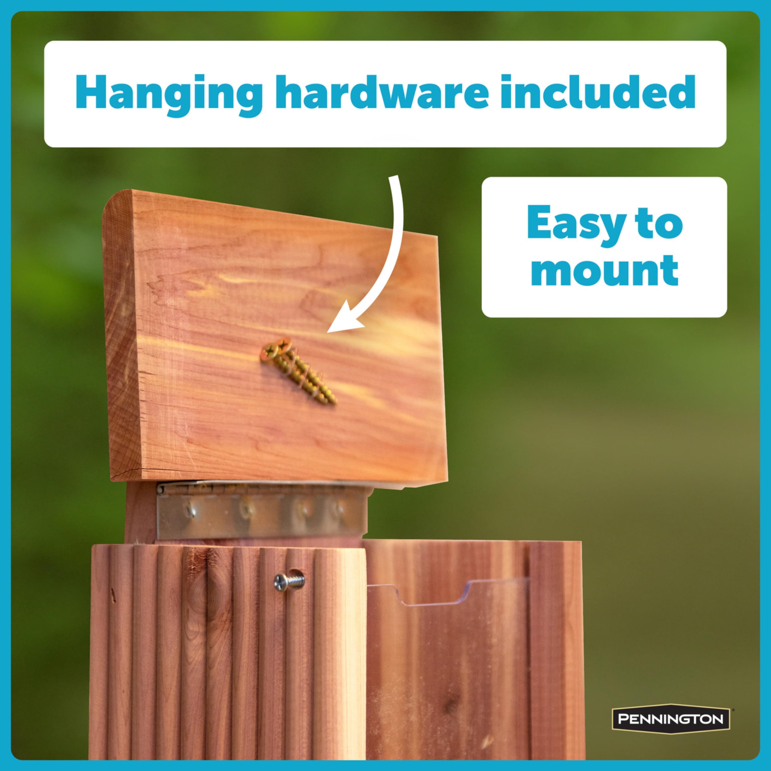 Pennington Cedar Squirrel Snacker Feeder Amish Wyprodukowano w USA