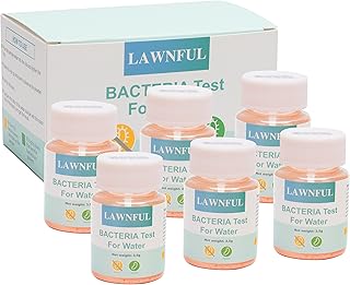 LAWNFUL 6 Bottles Coliform Bacteria Test Kit for Drinking Water - Easy to Use 48-Hour Water Quality Testing Kit for Home Tap