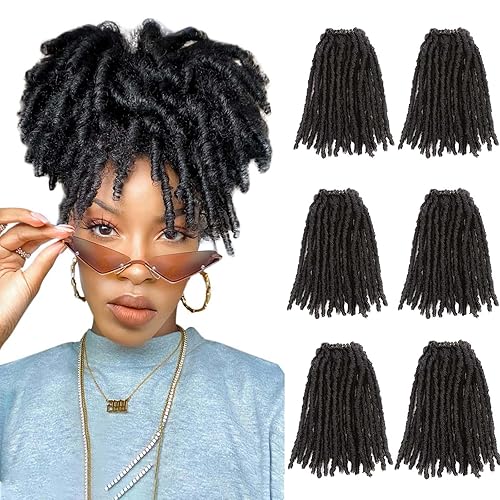 WIGNEE Cabello de ganchillo de 120 hebras, rastas sintéticas de 8 pulgadas, rastas suaves pretrenzadas, 6 paquetes de cabello de ganchillo disponible en Yaxa Guatemala