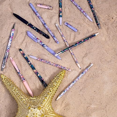 Miniatura 3 de Vera Bradley Juego de 3 bolígrafos de tinta negra, bolígrafos retráctiles coloridos, bolígrafos de plástico con bolsa con cremallera, Spring 24