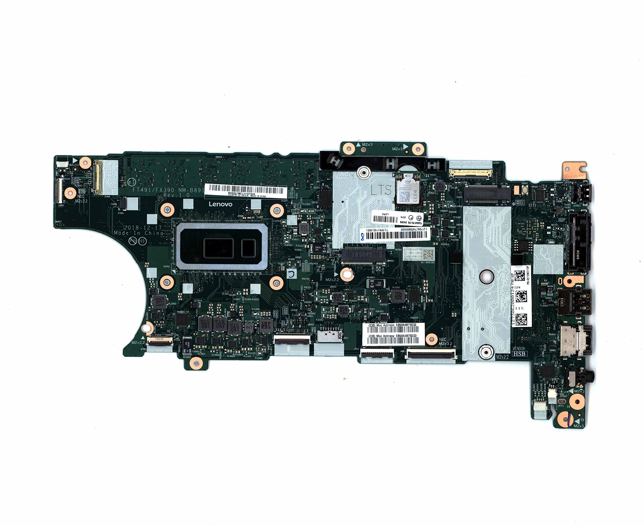 Amazon.com: IMBXHZQ for ThinkPad X390 T490S Motherboard i7-8565U