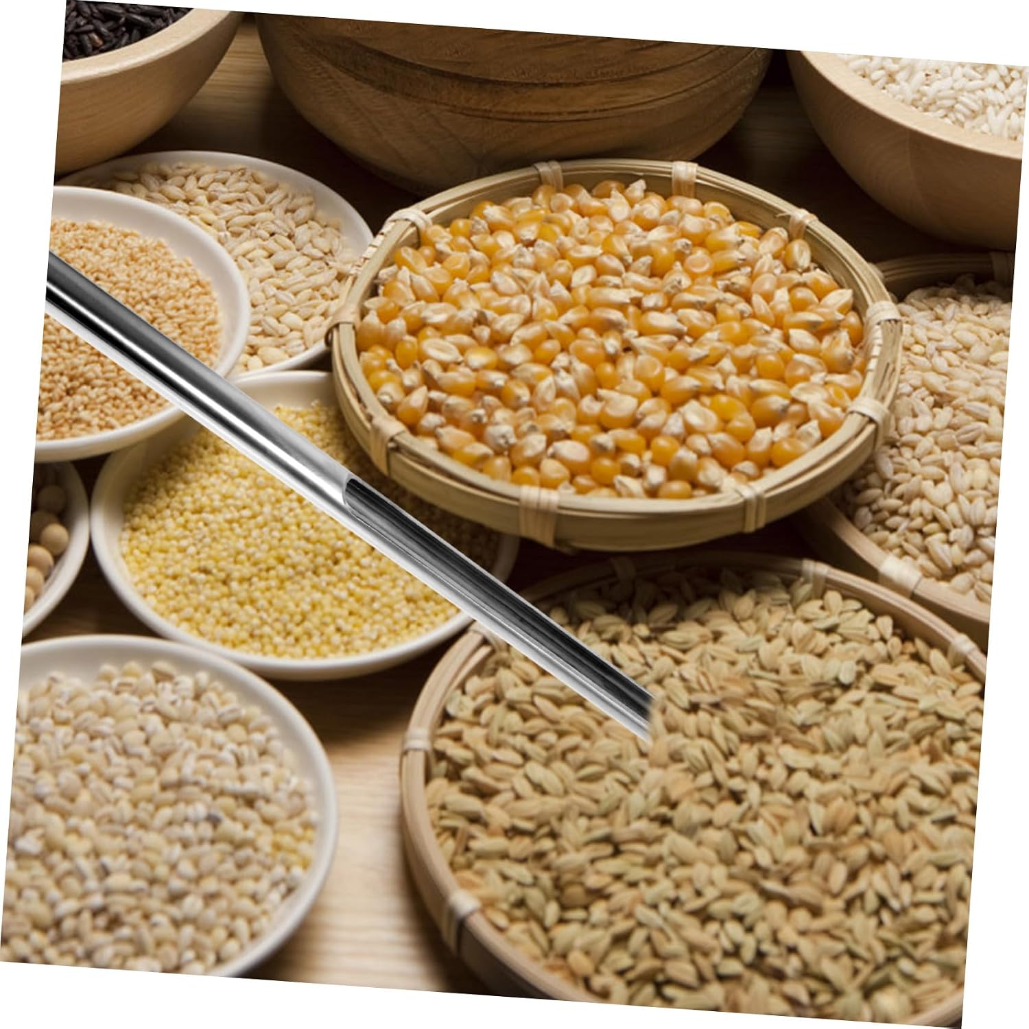 ABOOFAN 1pcs Metal Grain Sampler Rice Sampling Tool Stainless Steel Corn Rice Soil Sample Probe