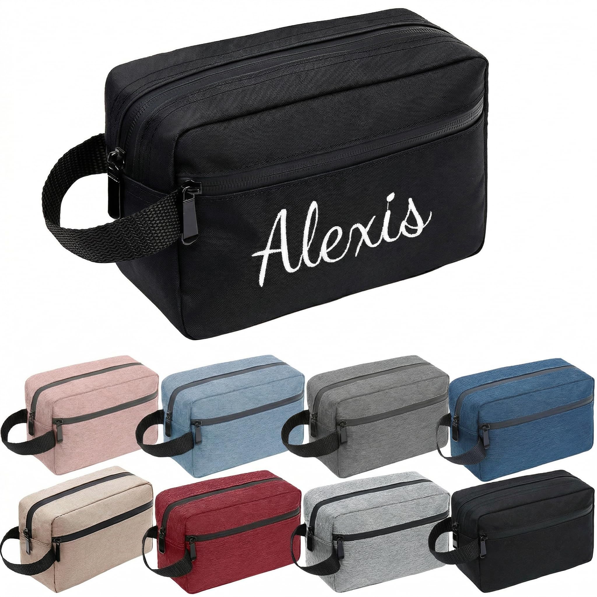 Neceser Personalizada Viaje, Bolsa de Cosméticos, 8 Piezas | Para Hombre y Mujer, Impermeable de Gran Capacidad 4 L, con Asa, para Maquillaje, Aseo y Vacaciones