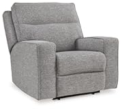 Biscoe Contemporary UV Resistant Durable Power Recliner with USB Port&comma; Adjustable Headrest and Track Arms&comma; Gray