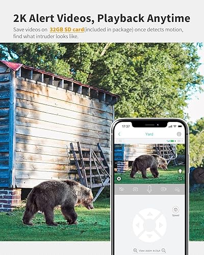 Vista 6 de Ebitcam Las cámaras de seguridad celular 4G LTE incluyen tarjeta SD y SIM, cámara con energía solar, no necesita WiFi, video en vivo 2K, vista