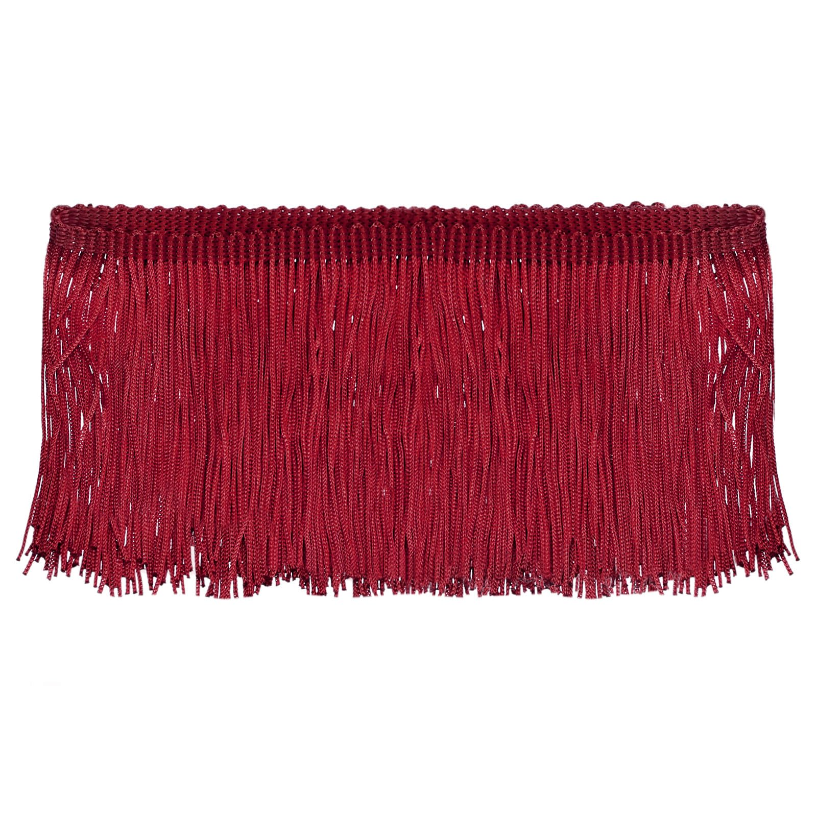 Flecos De Cadena De Poliéster - 5 Yardas (4.5 Metros) De Largo, 4 Pulgadas De Ancho, Color Rojo Purpúreo - Ideal Para Manualidades, Disfraces O Decoración