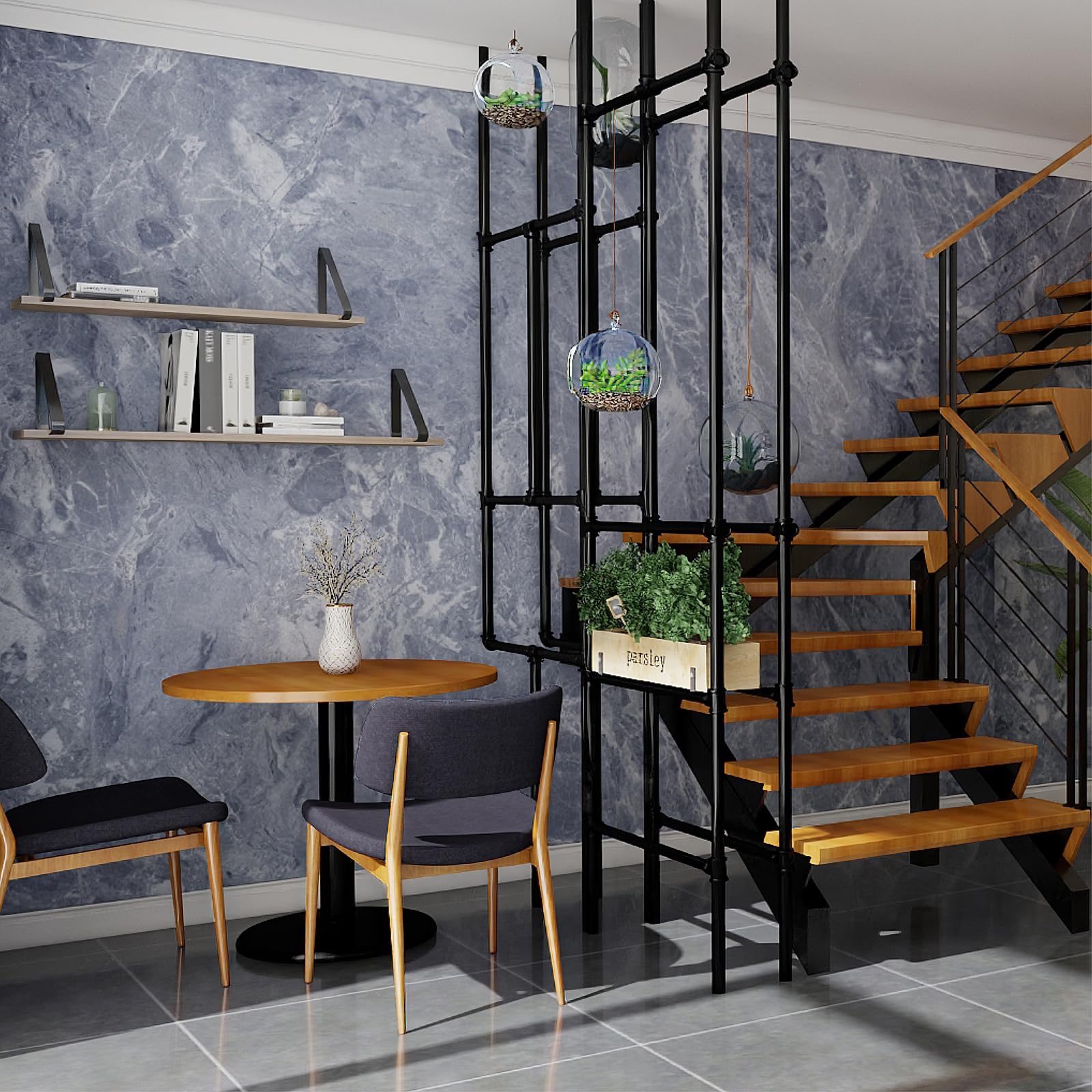 FEILAYS Dark Marble Texture Wallpaper Roll Vinyl Wrap Granite Effect 60CMx10M Countertop Contact Paper Matte Thicken Waterproof Furniture Sticker DIY Wall Sticker - Image 4