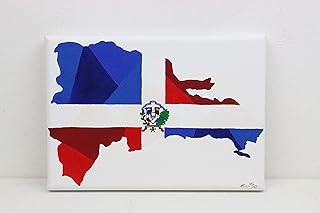 Dominican Republic, Original Painting, Travel Gift, Map Gift, Dominican Flag, Dominican Art, Travel Art, Dominican Republic Map, Map Art
