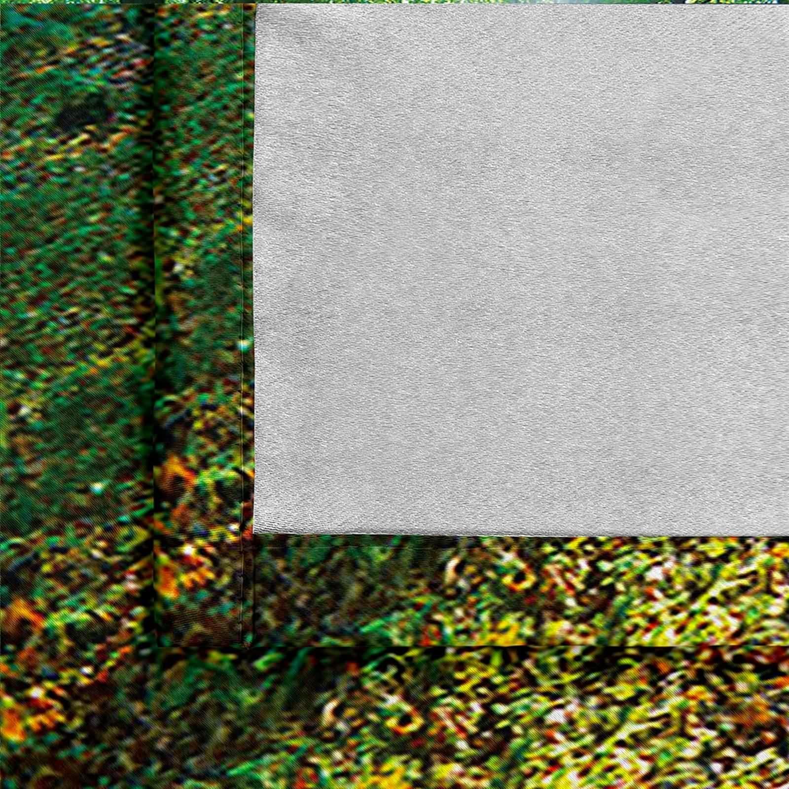 Rideau Vert Anniversaire, Rideau Occultant Polyester Paysage Naturel D'Arbres 152L x 183H CM Lot de 2