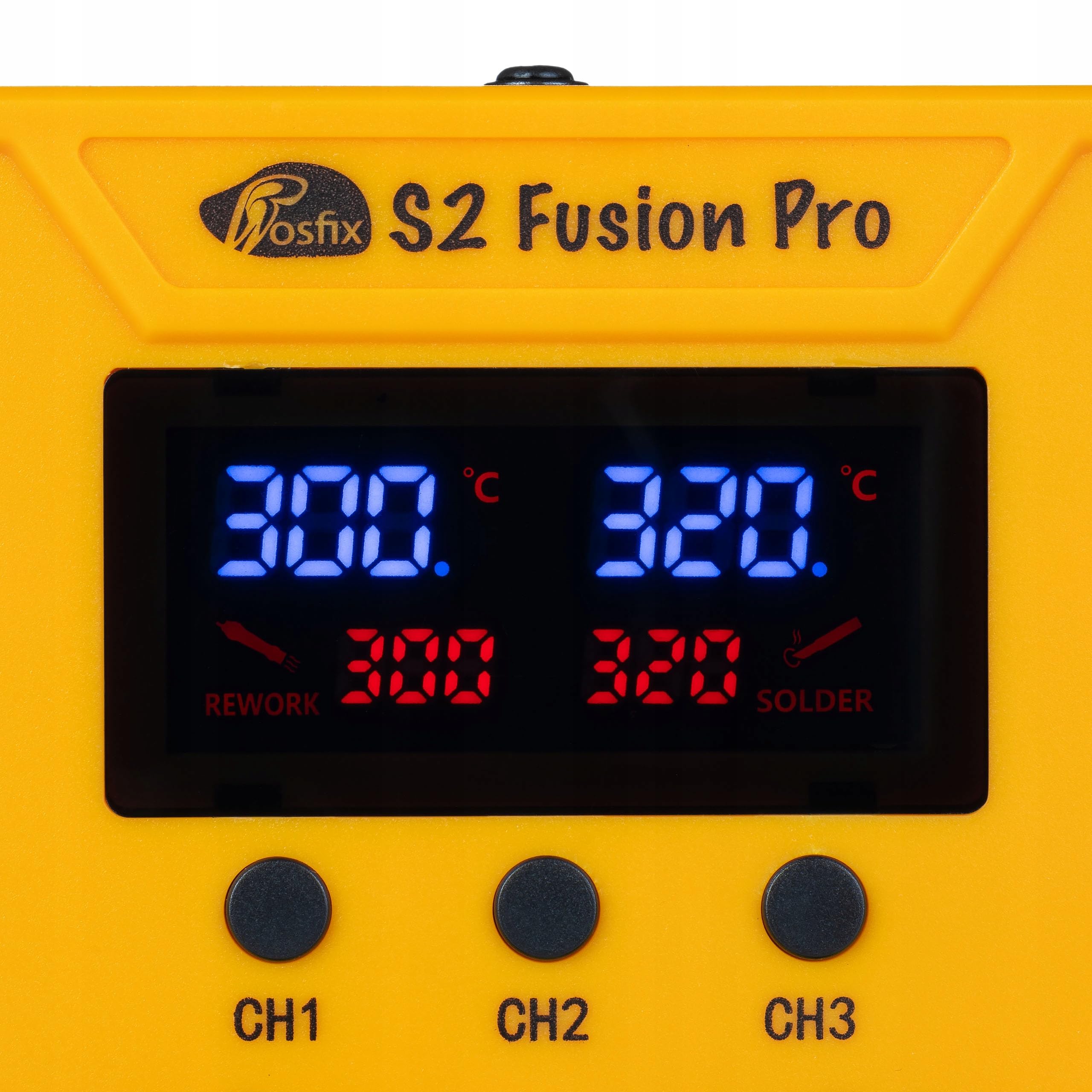 Stacja lutownicza Rosfix S2 Fusion Pro 2 w 1 Hot Air i lutownica 760 W LCD ESD 100-480°C, 16 akcesoriów, organizer, spawarka do tworzyw sztucznych, narzędzie do naprawy śrub