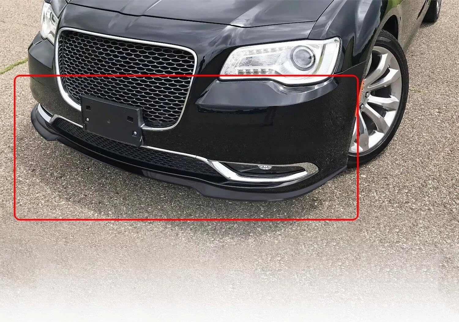 Front Bumper Lip Splitter Spoiler Fit for Chrysler 300 C/S/Limited/Touring 2015-2023 Gloss Black 3pcs Accessories Air Chin Body Kit
