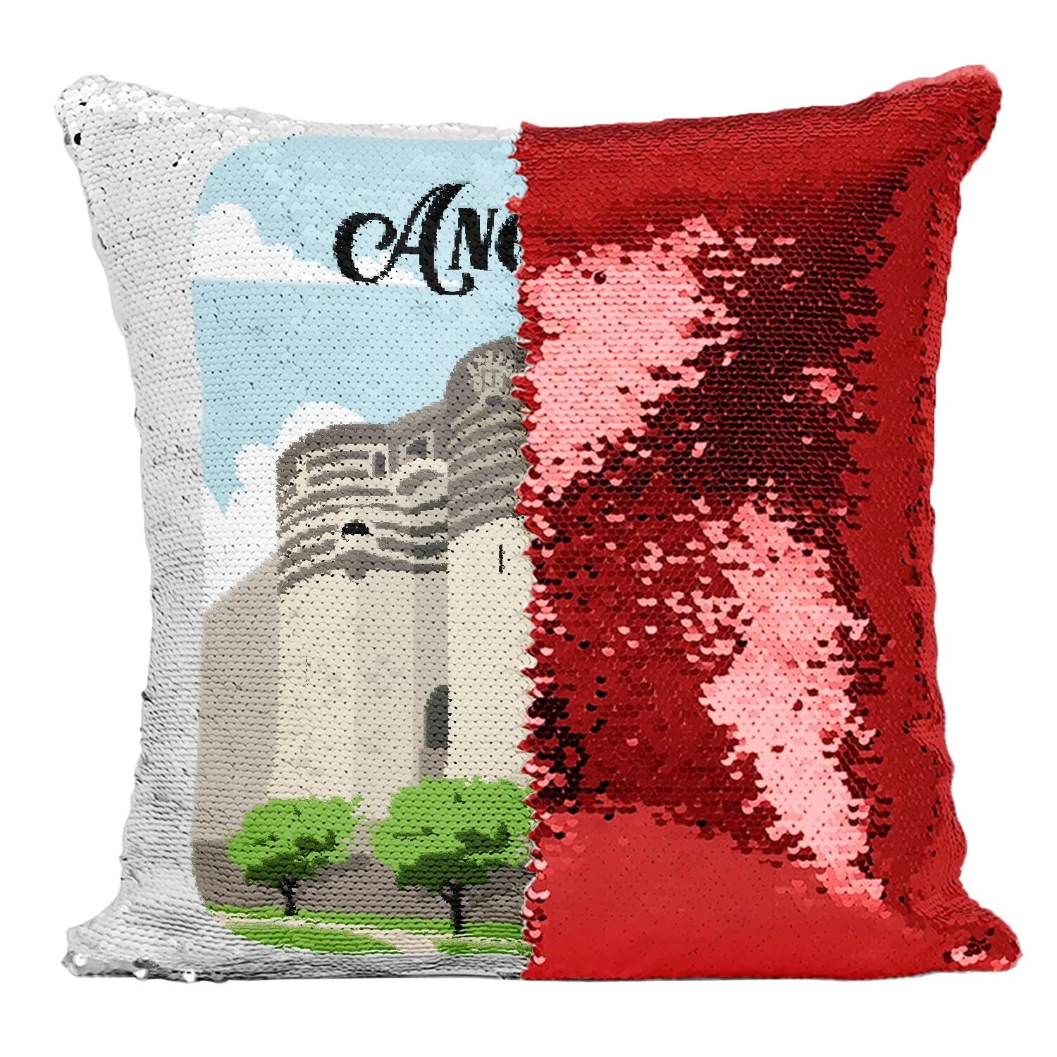 Coussin Angers souvenir tourisme château France rouge