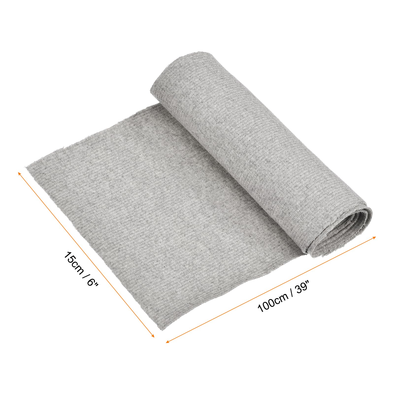 Rebower 15cm x 1m Elastic Cuffs Ribbed Trims for Sewing Cotton Fabric Knitted Ribbed Stretch Band, [for Cuffs Waistband - Image 2
