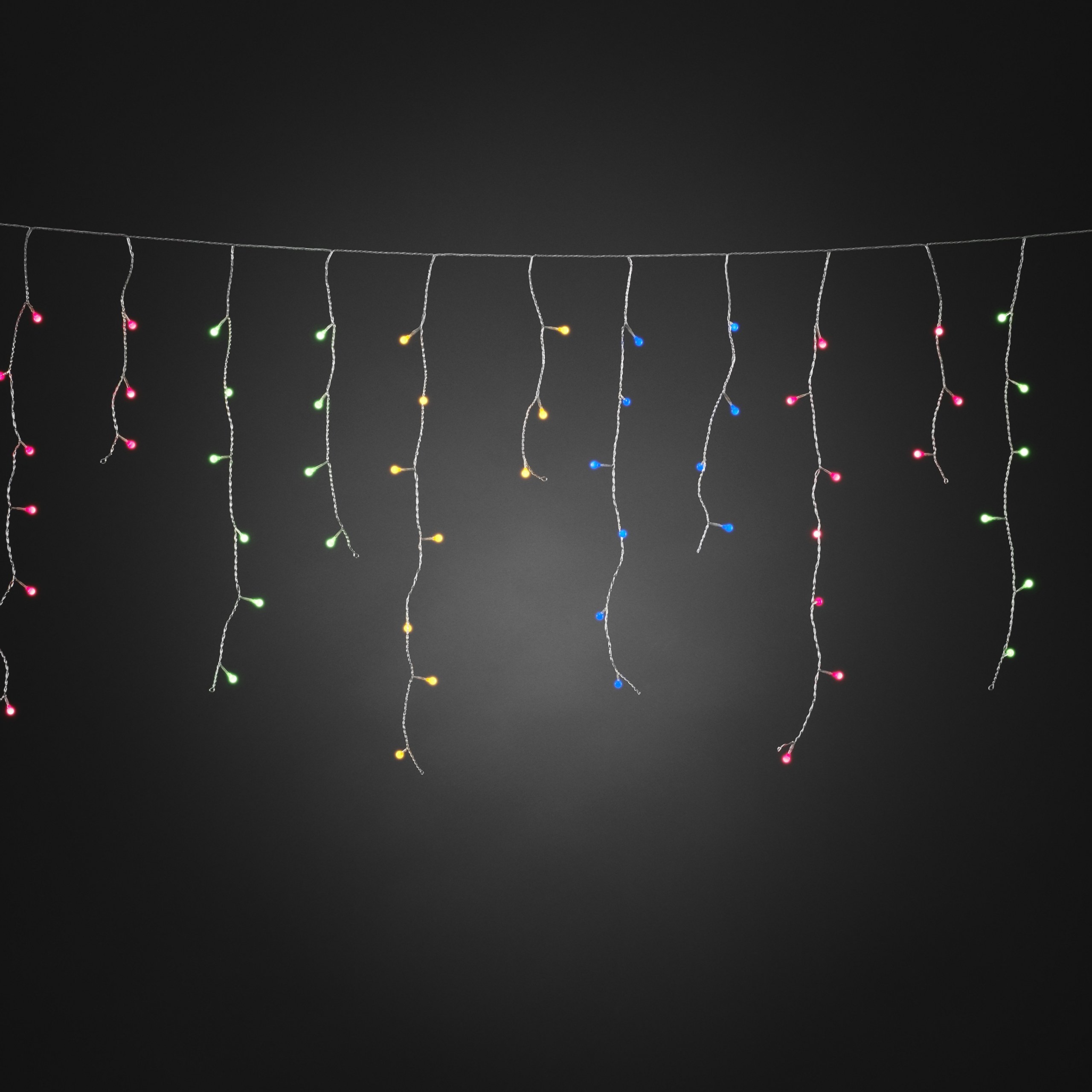 Konstsmide nevischio LED, con colorati Globes – Ampolle, 400 diodi colorati, trasformatore esterno 24 V, cavo trasparente 3673 – 503
