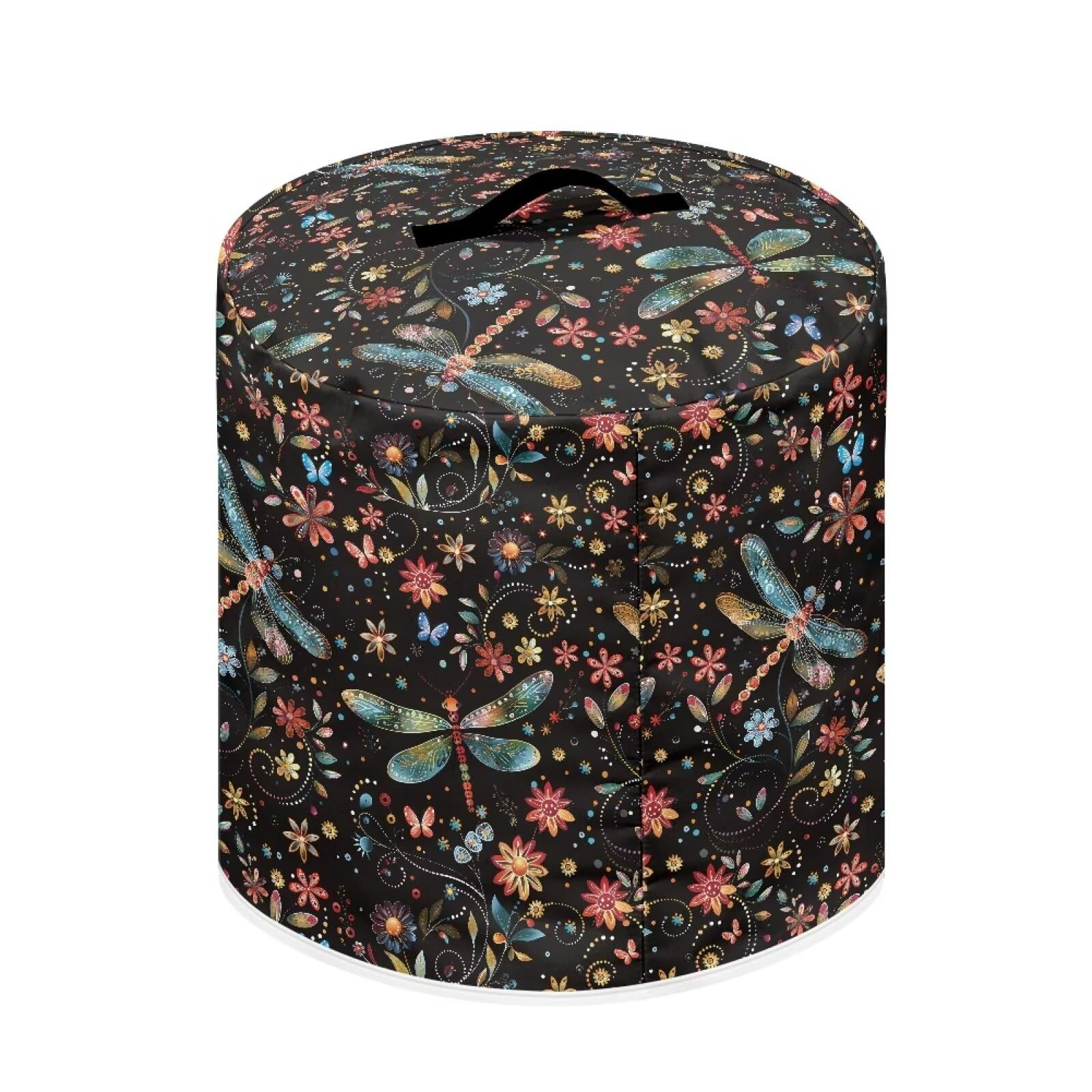 Wiryuouvt Dragonflies Kitchen Appliance Covers Yellow Spots Rice Cooker Covers Dust-Proof Cover Instant Pot Accessory Set with Handle and Pocket for Spoon Fork Knife Decor L