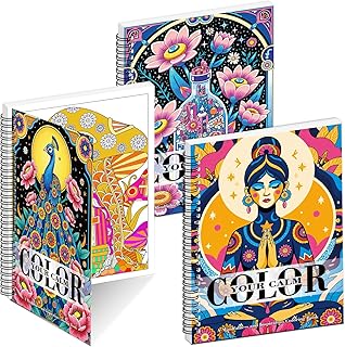 3 Pack Colouring Books for Adults Relaxation, Mandala Colouring Books for Stress Relieving, 48 Mandala Colouring Pages Gif...