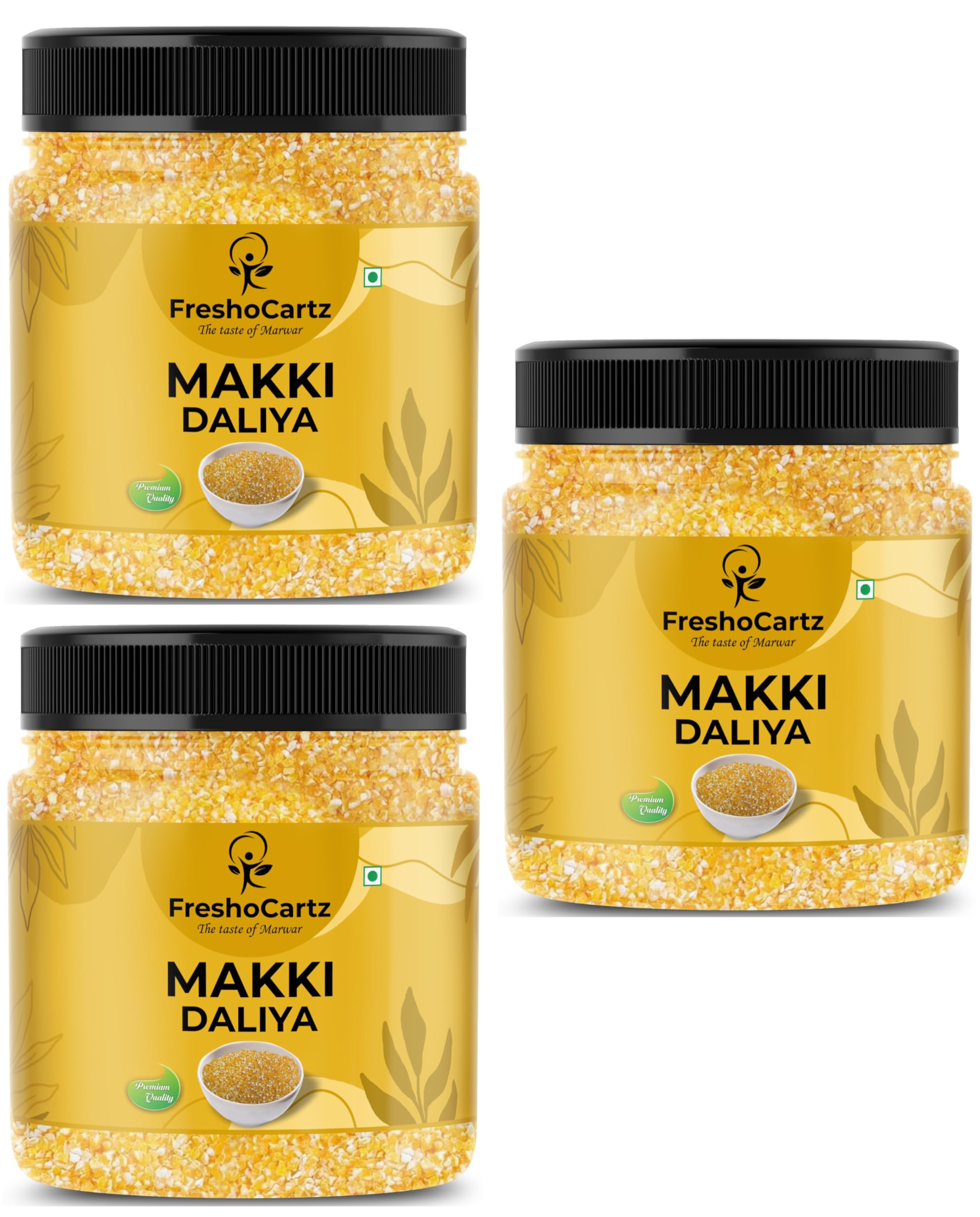 FreshoCartz Makki Daliya 400g | Makai Ka Dakiya | Maize Dalia (Makki, Corn Dalia) (Gluten Free, Naturally Farmed, Low Glycemic) - Jar Pack (Makai Ka Daliya, 400g (Pack of 3)) (B0D9JMLDQF) Amazon Price History, Amazon Price Tracker