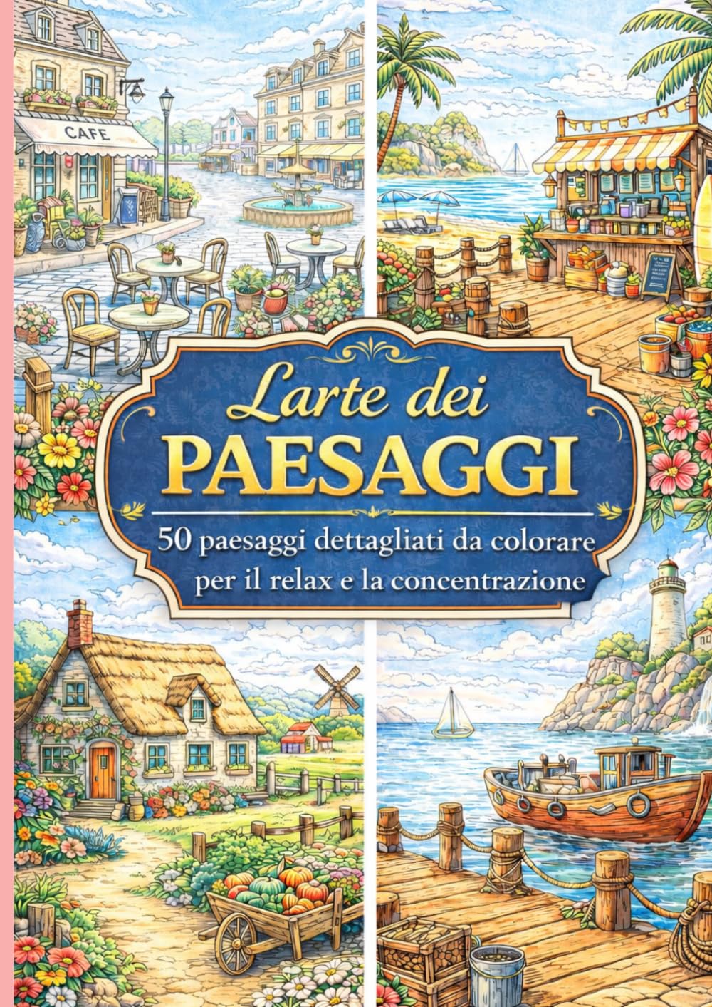 L'arte dei paesaggi: 50 paesaggi dettagliati da colorare per il relax e la concentrazione (Disegni da colorare per adulti)