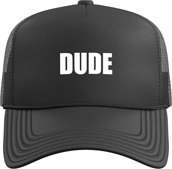 Dude Trucker Hat with Adjustable Mesh Back