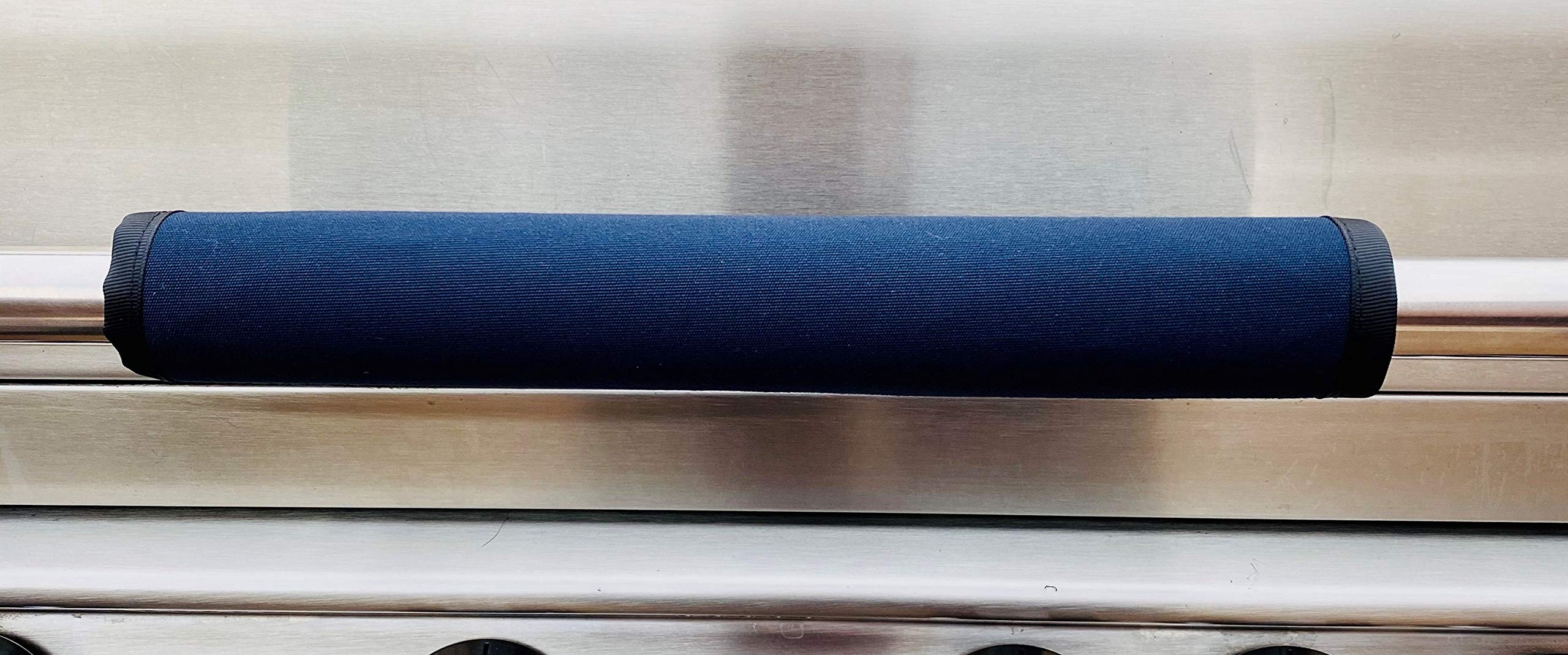 Dad's Grill Barbeque Grill Handle Cover (Canvas Plain Navy Blue)