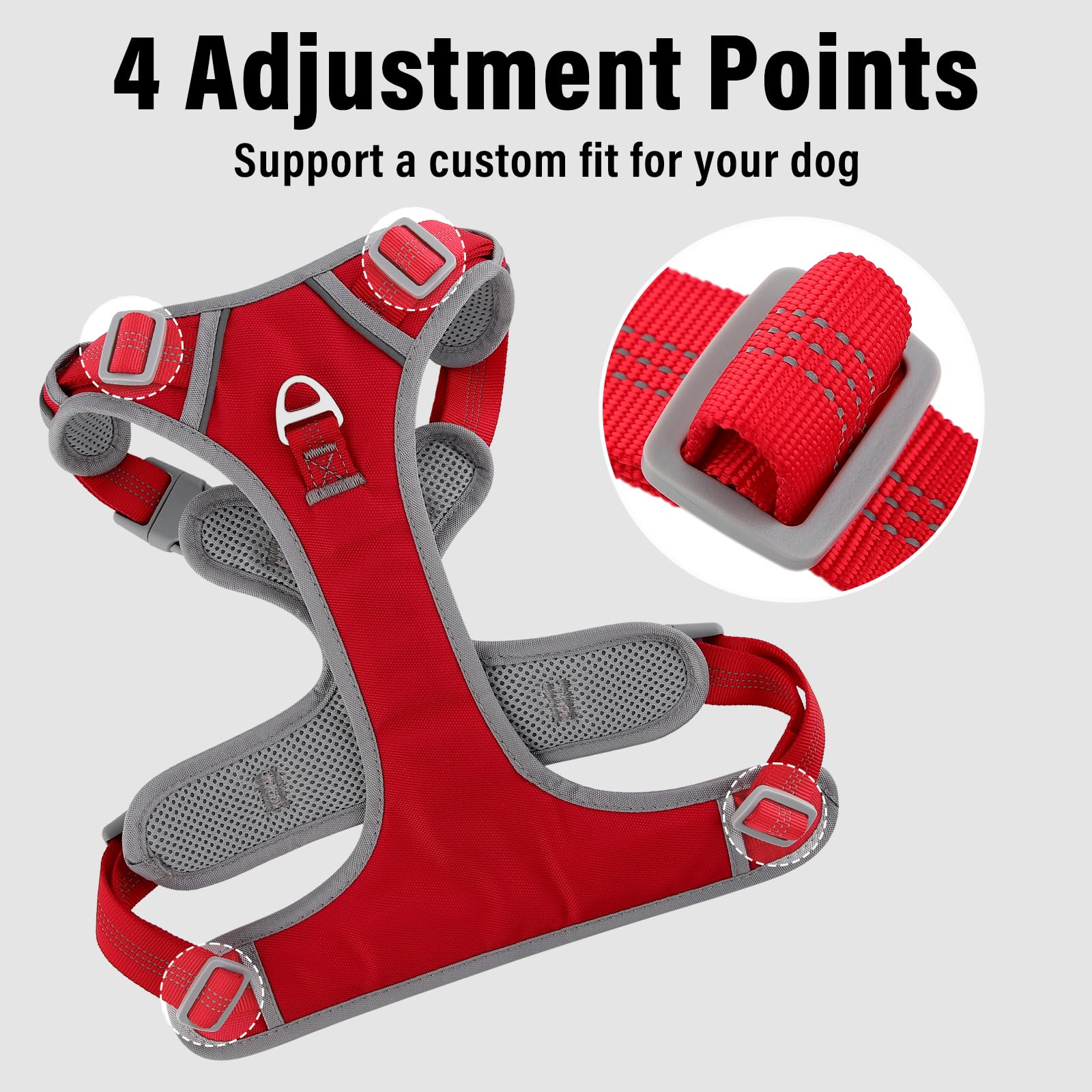 Plutus Pet No Pull Dog Harness, Release At Neck, Reflective Adjustable Dog Vest Harness - Image 3