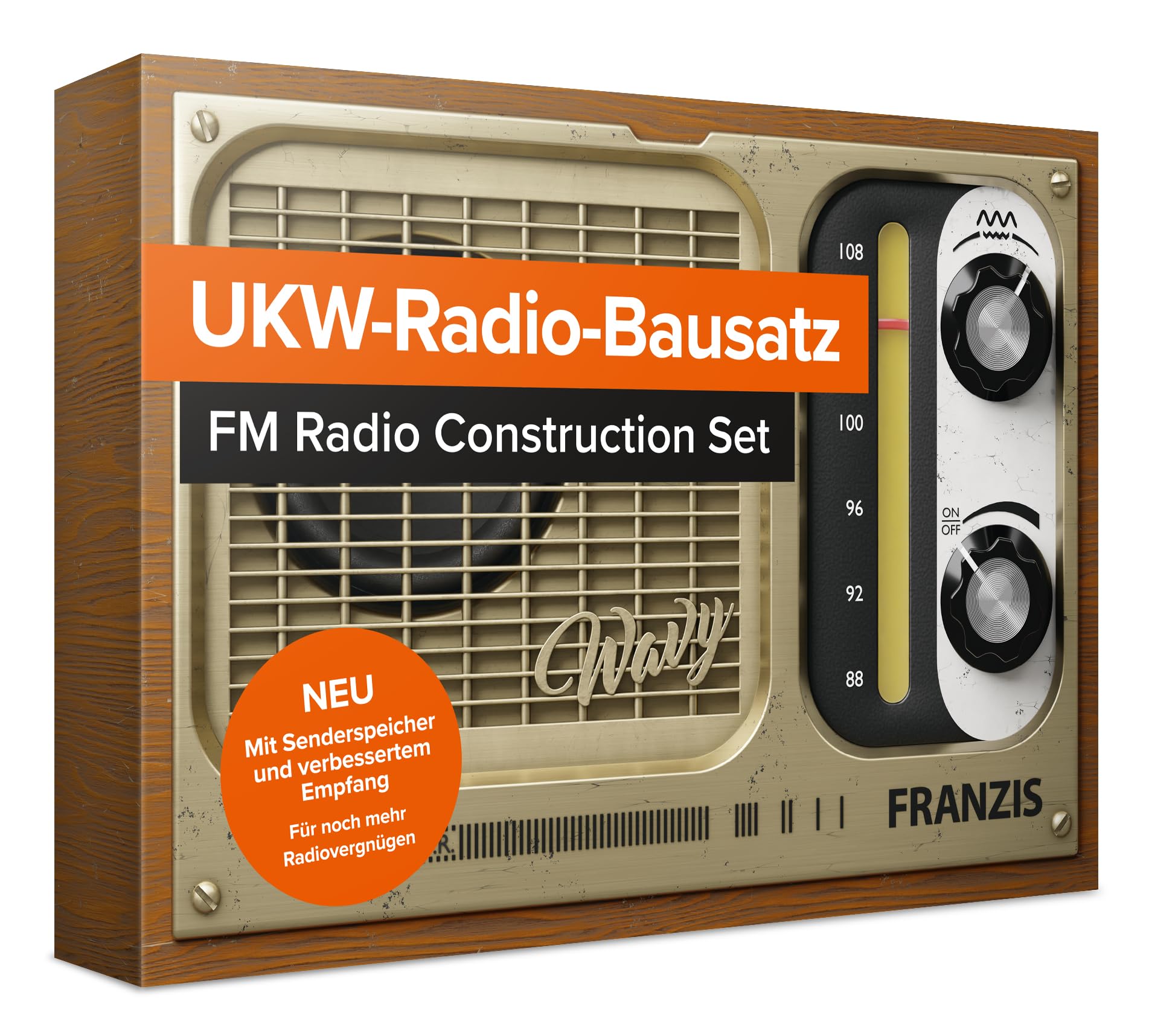 FRANZIS 67226 - Das UKW-Radio zum Selberbauen (ohne Löten) - Erleben sie klaren Klang und digitale Präzision, Komplettset inkl. 36-seitigem Handbuch