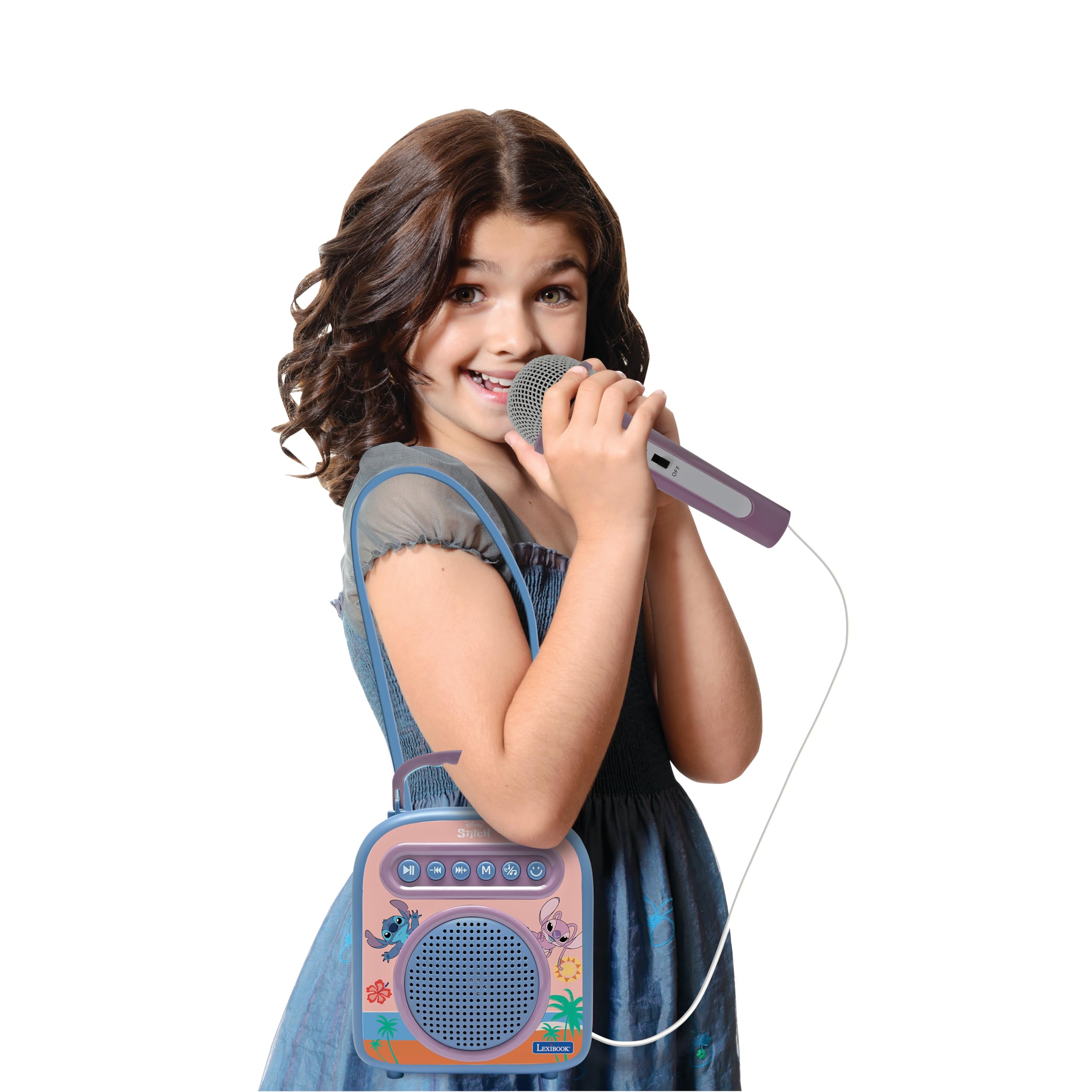 LEXIBOOK, Disney Stitch, Wireless Speaker with 2 Microphones, Pink/Blue, BTC050D, Pink, Blue, Petit - Image 3