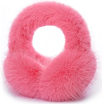 Winter Ear muffs for Women Men, Fluffy Ear Warmer with Thick Faux Ear Covers, Foldable for Convenience!
