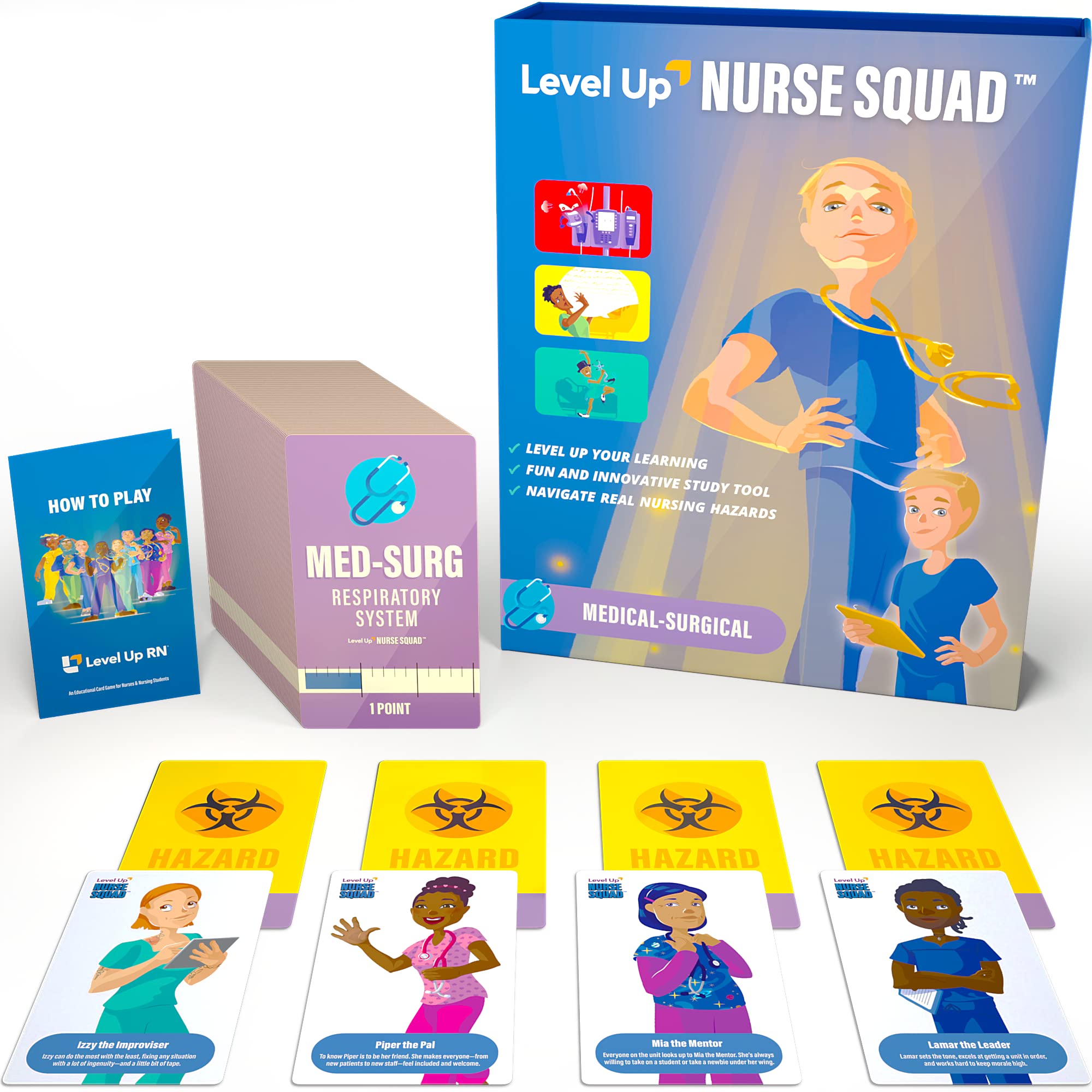 Amazon.com: Level Up RN – Med Surg Flash Cards Game – Nursing Student  Essentials – Prepare for NCLEX and ATI HESI Predictor Exams (Medical  Surgical Success) : Toys & Games