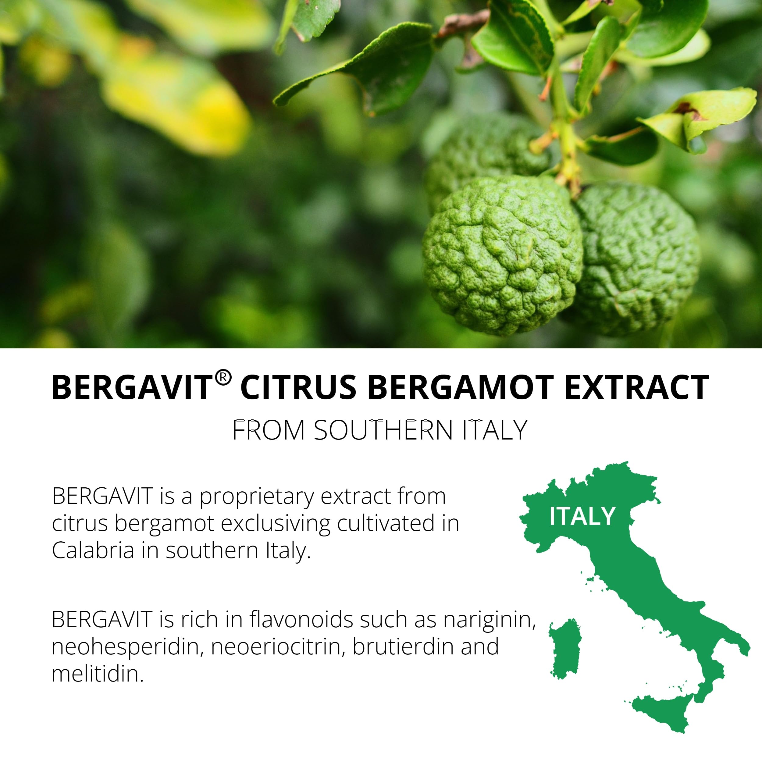 UpNourish BERGAVIT Citrus Bergamot Cholesterol Supplement - Italian Citrus Bergamot Extract 550mg for Women and Men 90 Vegan Capsules — Amazon image 3