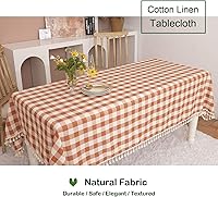 Vista 32 de Table Cloth Rectangle Table-Rustic Gingham Tablecloth Buffalo Plaid Table Cloth for Thanksgiving Christmas Kitchen Dining Room