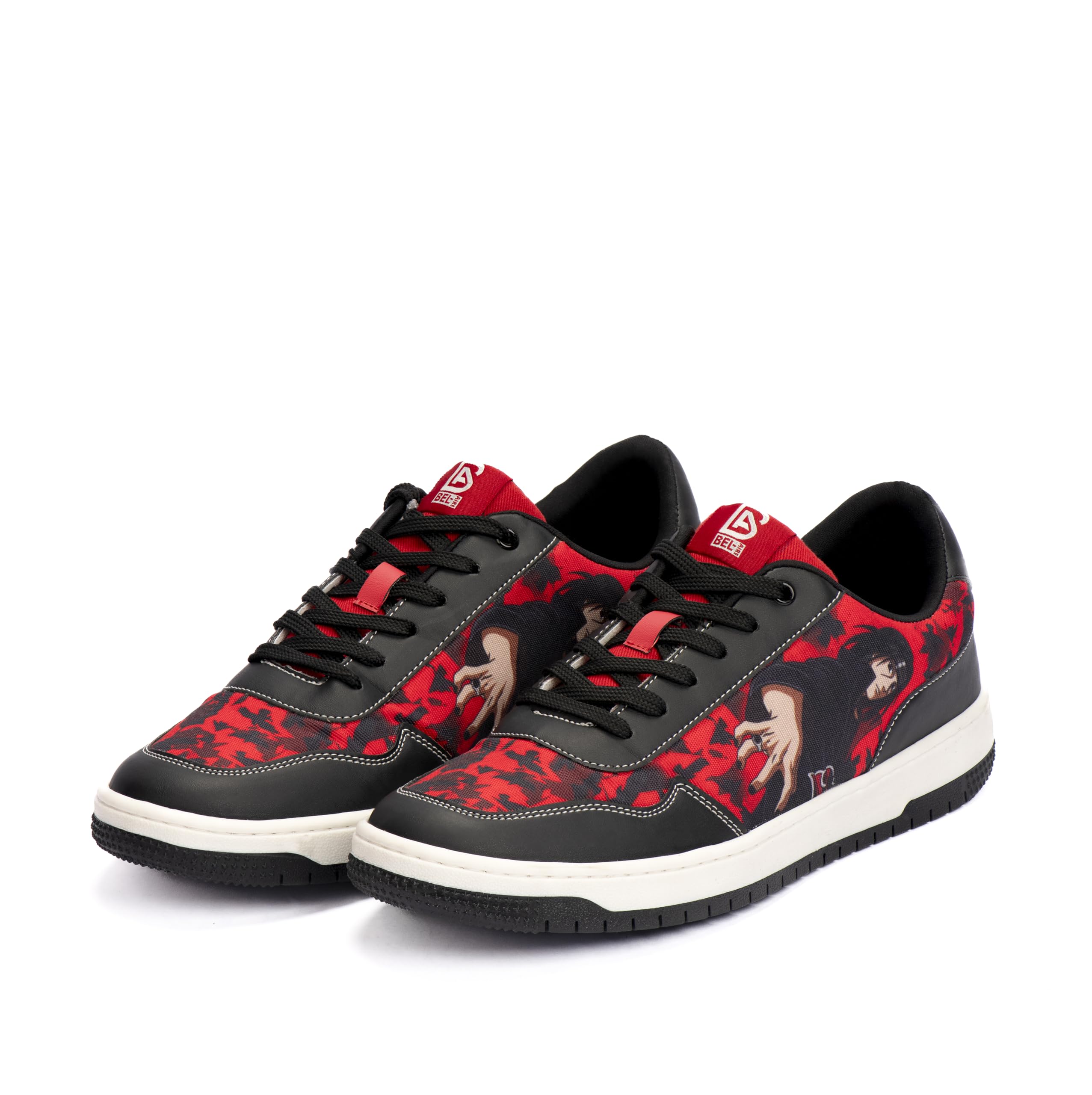 BEL-AIRE Anime-Itachi Red and Black Casual Sneaker Shoes for Men and Women |Stylish and Comfortable|| Lightweight| Premium Vegan Leather || Sports Running,Walking,Gym,Training Sneaker Shoes (5) (B0CWXYJ5HJ) Amazon Price History, Amazon Price Tracker