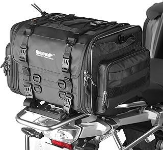 Rhinowalk Motorcycle Travel Luggage, Expandable Motorcycle Tail Bag 45L,Waterproof All Weather/Trunk/Rack Bag with Sissy B...