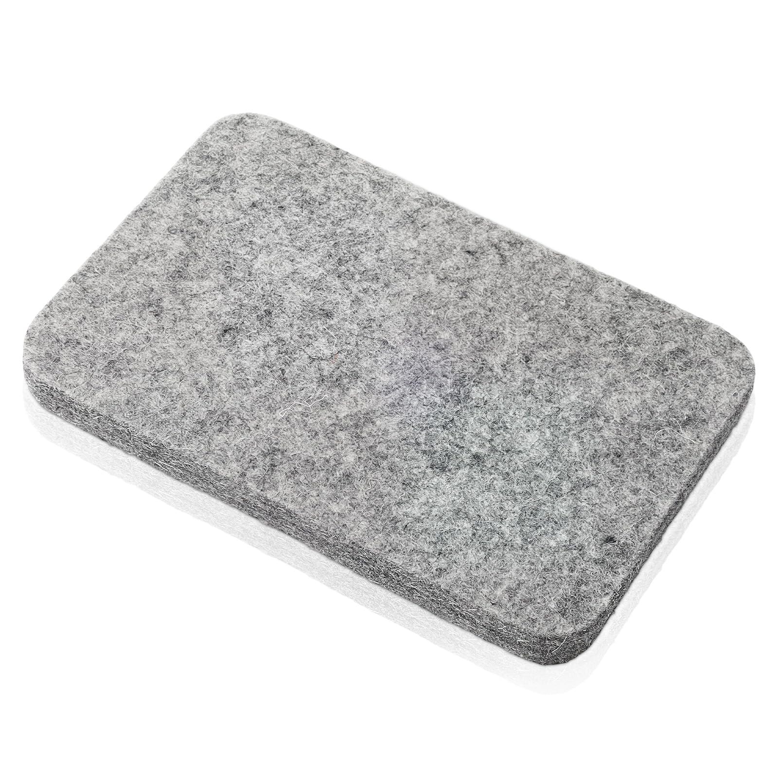 Nadelfilzpad,10.02*15.3 cm Unterlage zum Trockenfilzen und Nadelfilznadeln, Nadelfilzmatte aus natürlicher Wolle Unterlage, für 2D- und 3D-Wollfilzen,schützt Nadeln und Tisch Graue Schwammunterlage