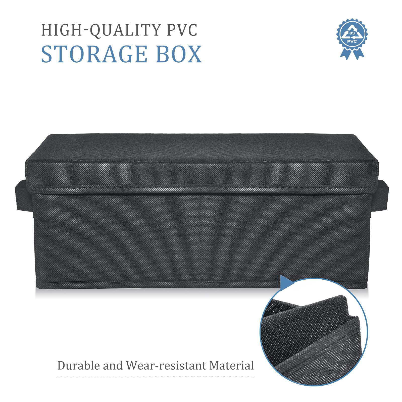 CCidea Cajas de almacenamiento para CD/DVD, paquete de 4 cajas de almacenamiento para CD, soportes de disco duraderos de 14 x 5.9 x 5.3 pulgadas con tapas, capacidad para hasta 32 CD en estuches