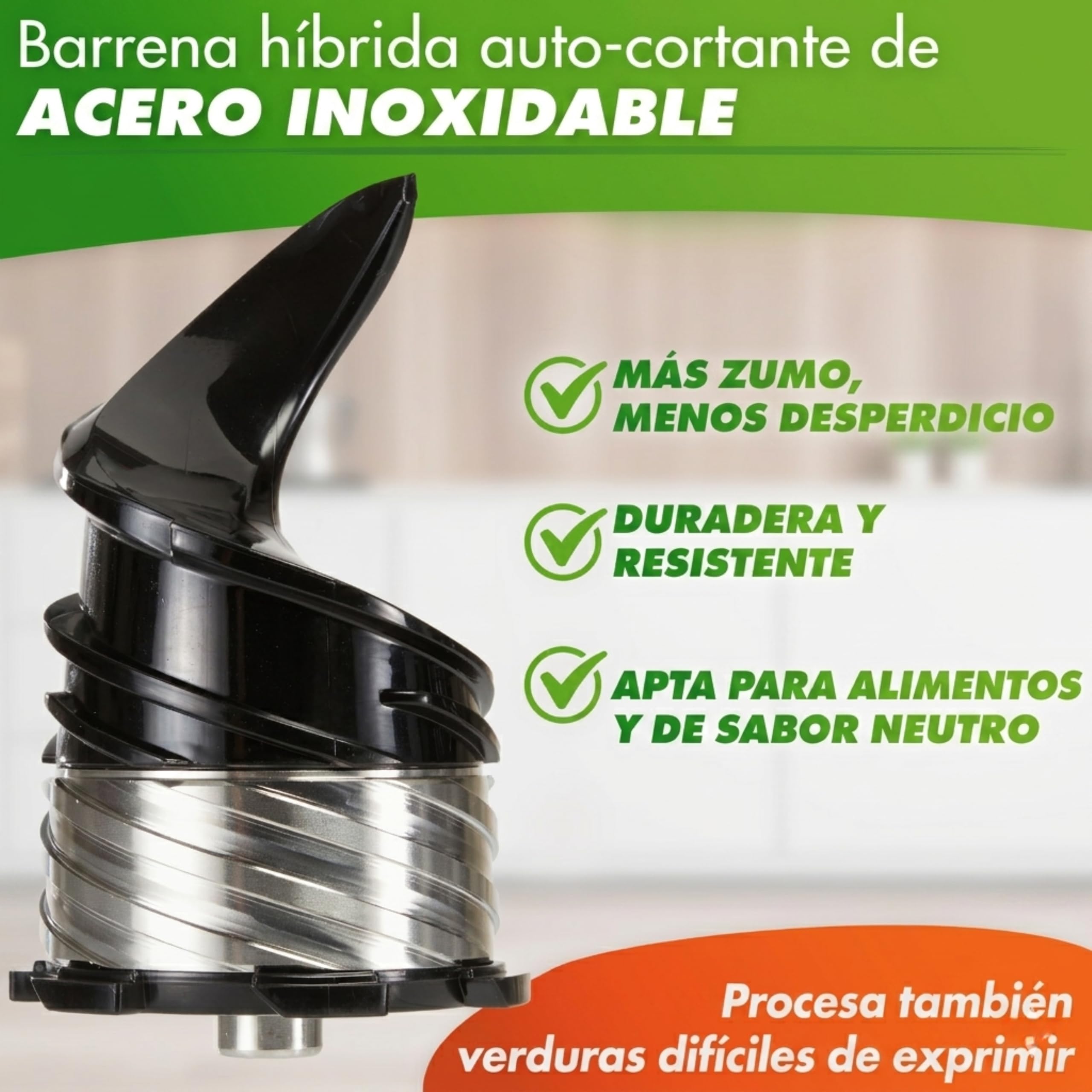 Nutrilovers Licuadora de Prensado en Frío NUTRI-PRESS MAX+, Extractor de Zumo para Frutas Enteras, Boca XXL de 150 mm, Sin BPA