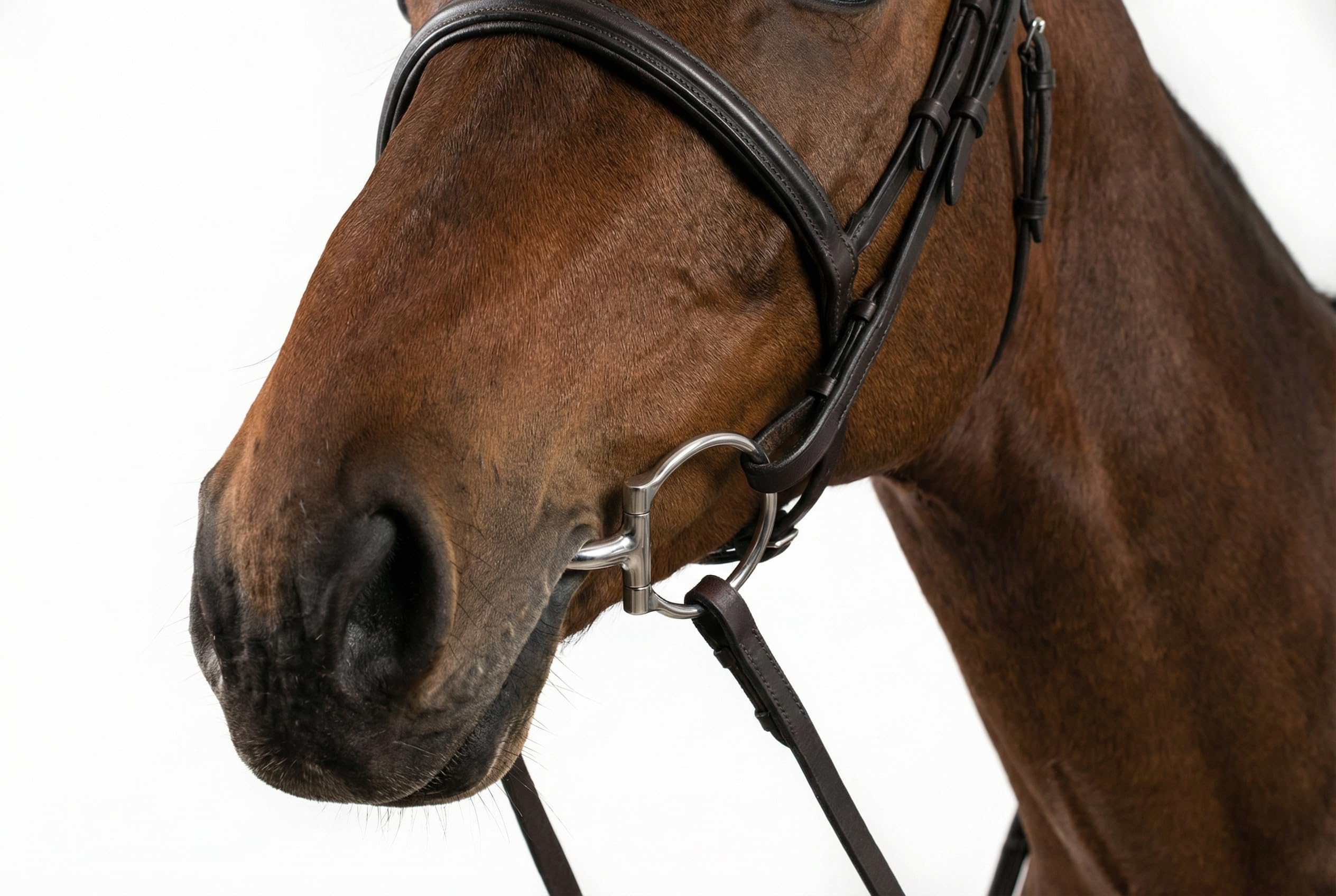Incrustaciones de cobre de acero inoxidable D-Ring rodillos 5 "boca filete caballo poco 35515b